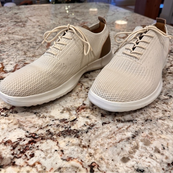 Men's Cream Brown tan business Casual Shoes comfy size 11.5 comfort sole summer - Picture 4 of 11